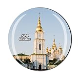 Kyiv Ukraine 3D Kühlschrankmagnet Glas Kristall Reise Souvenir Sammlung Geschenk Küche Haus Dekoration Magnet Aufkleb
