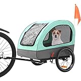 Sepnine Hundeanhänger für Fahrrad,Fahrradanhänger Hunde,Mit Reflektor und Bremse,600D Oxford Canvas Geschützt vor Regen,Maximale Belastung 40kg