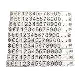 Loufy 170-Teiliges Verstellbares Nummernzählstand-Set, Etiketten-Sonderpreisblöcke Aus Weißem Kunststoff Zur Preisauszeichnung und Darstellung