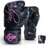 MADGON Premium Boxhandschuhe Damen - Frauen Kickboxhandschuhe für Kampfsport, MMA, Sparring, Muay Thai, Boxen - 14