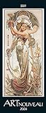 Art Nouveau 2024: Kunstkalender mit Jugendstilplakaten der Belle Époque. Wandkalender im Hochformat: 28,5 x 69