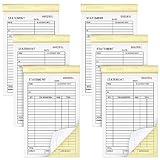 Qilery 6 Stück Allzweck-Aussagenbuch, 2-teilig, kohlenstofffrei, 21,6 x 14 cm, Aussageformulare, Rechnungsbelege, selbsthaftfreies Rechnungsbuch für kleine U