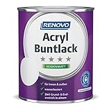 Acryl-Buntlack 2-in-1 750 ml RAL 0096 Altweiß seidenmatt R