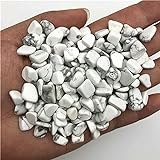 MBDXMZEIK 50 g 7–9 mm natürliche weiße türkisfarbene Kristallkies-Felsen polierte Steine, die natürliche Quarzkristalle heilen, Geschenk