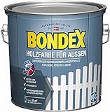 Bondex Holzfarbe für Außen 7,5l (inkl. Nordje Flächenstreicher) (Weiß)