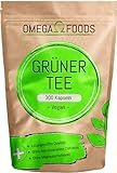 Grüner Tee Kapseln - 300 Kapseln 1.000mg pro Tagesdosierung - Qualität In Deutschland Geprüft - Grüner Tee Extrak