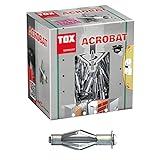 TOX Metall-Hohlraumdübel Acrobat M6 x 37 mm verzinkt, für Befestigungen in Gipskartonplatten, 25 Stück, 035101111