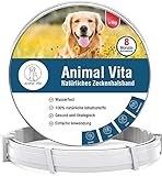 Animal Vita® Premium Zeckenhalsband für Hunde - Effektiver Schutz vor Ungeziefern [wasserdicht und größenverstellbar] bis zu 8 Monate Zeckenschutz mit 100% natürlichen I