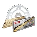 Kettensatz Kettenkit DID 525 ZVM-X2 kompatibel mit/passend für Yamaha YZF-R1 1000 RN09 Umbau #525 2002-2003