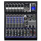 Weymic MX-60 Professional Mixer (6-Channel) for Recording DJ Stage Karaoke DSP Effector w/USB D