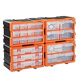 Monzana Kleinteilemagazin Sortimentskasten erweiterbar 72 Fächer Sortierbox für Kleinteile Aufbewahrungsbox Werk