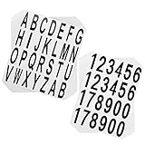 Grevosea10 Stück Briefkasten Zahlen Buchstaben Aufkleber Self Adhesive Numbers Wetterfest Klebebuchstaben Hausnummer Aufkleber für Postkasten Schilder Autos Lastwagen Heim Adress(Schwarz, 2.5X5cm)