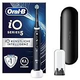 Oral-B iO Series 5 Elektrische Zahnbürste/Electric Toothbrush, 5 Putzmodi für Zahnpflege, LED-Anzeige & Reiseetui, Designed by Braun, matt black