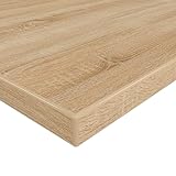 MySpiegel.de Tischplatte Holz Zuschnitt nach Maß Beschichtete Holzdekorplatte Sonoma Eiche in 25mm Stärke (100 x 100 cm, Sonoma Eiche)