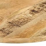 Hochwertige 80 cm runde Tischplatte aus Mangoholz – Massive Oberfl?che, 25–27 mm dick. Funchisches Design – für Esszimmer oder Dekoration(80 cm 25-27 mm)