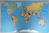 Schreibtischunterlage Weltkarte, Landkarte, Erde 40 x 60 cm abwischbar Welt M