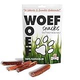 Woef Woef Snacks Hundesnacks Ochsenziemer - 0.50 KG - Leckereien für Hunde - Kausnack, Belohnungssnack - Alle Hunde und jedes Alter ab 8 kg - Keine Z