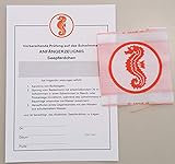 50x Seepferdchen Abzeichen + Urkunde Frühschwimmer Stoffabzeichen (100 Teile)® Erlebe W