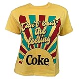 Coca-Cola Damen Coke Can't Beat The Feeling T-Shirt, gelb,