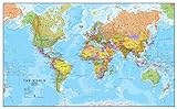 Riesige Weltkarte - Politischen Weltkartenposter - Laminiert - 119 x 84 cm - Maps I