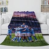Fußball-Superstar-Bedruckte Decke, Flanelldecke, warme Decke zum Teilen und Bewahren der gegenseitigen Wärme – (F,100x130cm)