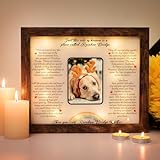 Gedenkrahmen für Hunde und Katzen – Regenbogenbrückenrahmen, LED-Gedenk-Fotorahmen, Geschenk zum Verlust des Hundes, 22,9 x 27,9