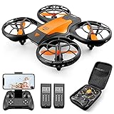 4DRC V8 Drohne mit Kamera HD 720P für Kinder, RC Quadrocopter Fernbedienung und Handsteuerung,Höhenhaltung,Start/Landung mit einem Knopf, 3D-Flips,Stunt Flug für Anfäng