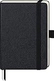 Brunnen 105521805 Notizbuch Kompagnon Klassik (Hardcover, 9,5 x 12,8 cm, kariert, 192 Seiten) 1 Stück, schw