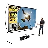 Leinwand Beamer 339X270Cm (150'') 16:9 Mobile Beamer leinwand Einfach Montage Und Bedienung Eeignet FüR Heimkino Und Im Freien Projektionsleinw