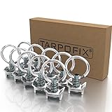 Tarpofix® Airlineschiene Fitting Ring (10 Stück) | Airline Fitting Zurröse mit 900 daN (900kg) Tragfähigkeit | Einfachendbeschlag für Zurrschienen | Flugösen zur Ladungssicherung in Anhänger & PKW