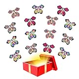 TSHAOUN 15 Stück Magische Schmetterling Spielzeug, Magic Flying Butterfly Card Wind up Butterfly Toy, Fliegender Schmetterling Karte Überraschung Geschenk für Geburtstag, Hochzeit (Zufällige Farbe)