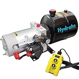 Hydraulikaggregat HYDRAFT, Hydraulikpumpe 12 V 180 bar 2000 Watt mit Stahltank 4 Liter und Kabelfernbedienung