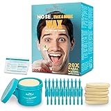 Belle Azul Nose Hair Wax Removal Set - 120g - Nasenhaar Warmwachs Haarentfernungs Kit - aus hochwertigen Bio-Bienenwachs - mit 20 wiederverwertbaren Applikatoren - Männer & Frauen - Made in Sp