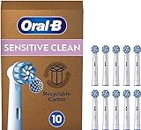Oral-B Pro Sensitive Clean Aufsteckbürsten für elektrische Zahnbürste, 10 Stück, sanfte Zahnreinigung, X-Borsten, Original Oral-B Zahnbürstenaufsatz, briefkastenfähige Verpackung, Made in Germany
