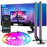 Govee RGBIC Gaming Neon LED Strip, mit Lightbar und Kamera, WiFi Hintergrundbeleuchtung für 24-32 Zoll PC, kompatibel mit Alexa und Google, App-Steuerung, für Gaming-Schreibtisch, Weihnachten Dek