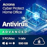 Acronis Cyber Protect Home Office 2023 | Advanced | 500 GB Cloud-Speicher | 3 PC/Mac | 1 Jahr | Windows/Mac/Android/iOS | Internet Security inkl. Backup | Aktivierungscode per E