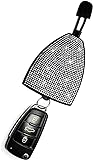 CGEAMDY Autoschlüsselschutzhülle Aus Leder, Schutzhülle Für Autoschlüssel Mit Diamanten, Hübsches Schlüsseletui,Strass Glitzer Diamant Autoschlüssel Etui(Weiß)