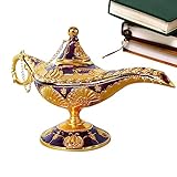 Rianpesn Klassische Aladdin-Zauberlampe | Retro Ornament Wunschlampe,Tischdekorationszubehör mit Abnehmbarer Platte für Zuhause, Party und H