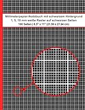 Millimeterpapier-Notizbuch mit schwarzem Hintergrund | schwarzes Papier | 1, 5, 10 mm weiße Raster auf schwarzen Seiten: 100 Seiten | 8.5' x 11' ... Zeichnungen und präzises Sk
