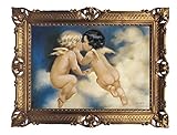 Lnxp Wunderschönes Gemälde 90x70 cm Künstler; Carpar *Engel Kuss* Bild Bilder Barock Rahmen Antik Repro R