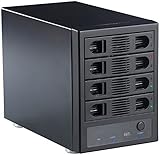 Xystec Festplattengehäuse: 4-Fach-Festplatten-Gehäuse für 3.5' & 2.5' (SATA), RAID, USB & eSATA (4 Fach Festplattengehäuse, Festplatten Tower, Festplattenhalter)