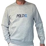 POLO RALPH LAUREN Herren Doppelstrick-Sweatshirt mit Rundhalsausschnitt Digi Font Polo RL Logo, Meliert, Grau, S