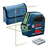 Bosch Professional Linienlaser GLL 2-10 G (grüner Laser, Arbeitsbereich: bis 10 m, 3x AA-Batterie, Tasche) – Amazon Ex