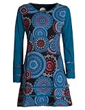 Vishes - Alternative Bekleidung - Damen Langarm Longshirt-Kleid Sweatkleid Shirt-Kleid Madalas schwarz 46