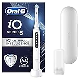 Oral-B iO5 Elektrische Zahnbürsten für Erwachsene, Geschenke für Frauen/Männer, 1 Zahnbürstenkopf & Reiseetui, 5 Modi mit Zahnaufhellung, UK 2-poliger Stecker, Weiß