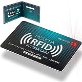 RFID Blocker Karte mit LED Indikator Technologie | Neuster Störsender | Deutsche Marke | Keine Reststrahlung | 100% Schutz Dank E-Field | Keine Schutzhüllen mehr | Kredit-Karte EC Bank NFC 13,56 MH