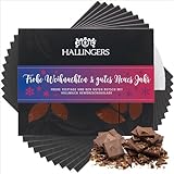 Hallingers Vollmilch Edel-Schokolade mit Weihnachts-Gewürzen, handmade (900g) - 10x Frohe Weihnachten & Gutes Neues Jahr (Tafel-Karton) - zu Weihnachten, Glückwunsch, Danke - jetzt zu Weihnachten 2023