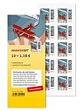 10 Stück 1,10 EUR postfrische Selbstklebende Briefmarken | Frankaturware Markenset Zufällig ausgewähltes Motiv + Heartforcards® V