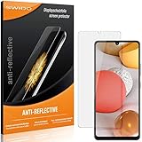 SWIDO Schutzfolie für Samsung Galaxy A42 5G [2 Stück] Anti-Reflex MATT Entspiegelnd, Hoher Härtegrad, Schutz vor Kratzer/Folie, Displayschutz, Displayschutzfolie, Panzerglas-F