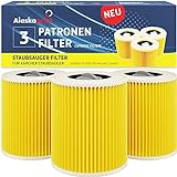 Alaskaprint 3x Patronenfilter Patronen Filter Staubsauger kompatibel mit Kärcher Premium WD2 WD3 WD 3 MV3 WD 3 P Extension KIT ersetzt 6.414-552.0, 6.414-772.0, 6.414-547.0